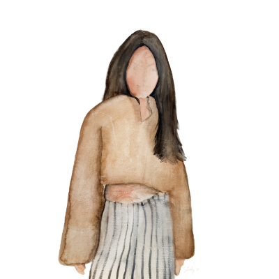 Ebba, aquarel kunstwerk voor aan de wand in jouw mooie interieur